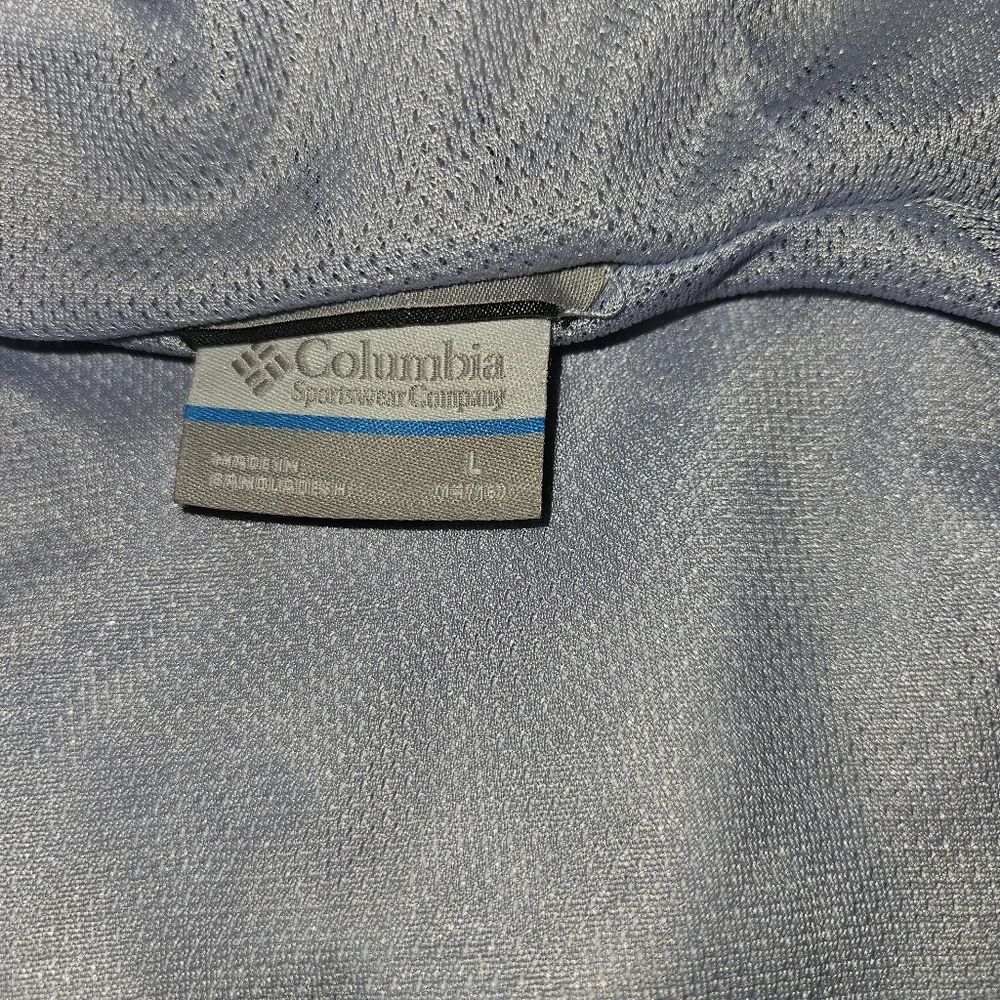 Columbia Girl's Windbreaker SZ L (14/16) Purple & Lavender Zipper Front Long SLV